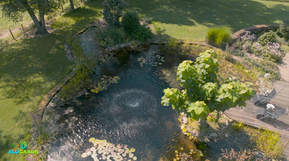 BluFountain 20.000 - Drijvende fontein - Beluchting vijver - 3m brede kelk - Zwart